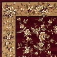thumbnail image 3 of 3'x5' Red Beige Machine Woven Floral Traditional Indoor Area Rug, 3 of 3