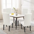 thumbnail image 2 of Juego de 6 Fundas para Sillas de Comedor Impermeables de Cuero PU Crema, 2 of 7