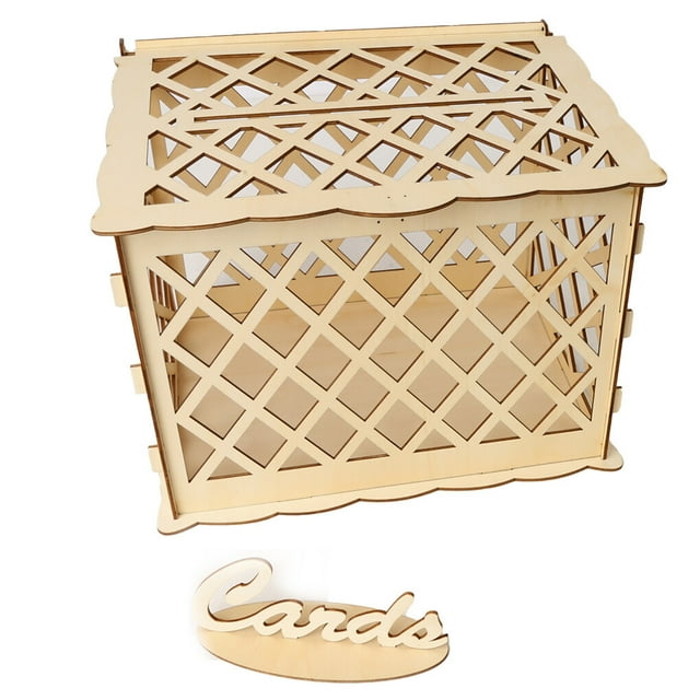 Boîte de Cartes de Mariage Élégante Bricolage Carte Réutilisable Personnalisée Pliable Enveloppe Boîtes de Cartes-Cadeaux pour Réception de Mariage Fête d'Anniversaire JM01375