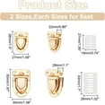 thumbnail image 3 of 12 Sets Alloy Thumb Tuck Lock for Purse 2 Sise Handbag Duck Tongue Lock Bag Catch Clasp Lock Clutch Buckle Fastener Wallet Lock Hardware Accessories for DIY Craft Bag Repair 1box, 3 of 7