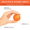 thumbnail image 3 of Pelotas de espuma para practicar golf Bac-Kitchen, paquete de 40, para interiores y exteriores, 3 of 7