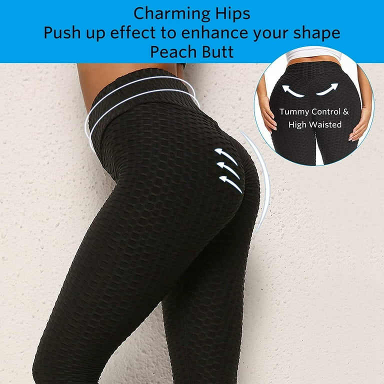 Women Leggings Shorts Bubble Butt Lift Scrunch Textured Leggings Anti  Cellulite Workout Shorts 