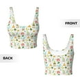 thumbnail image 5 of Haiem Summer Beach Gnomes Pattern Womens Sports Bra - U Neck Padded Low Impact Yoga Bra Workout Crop Top Gym Moisture-Wicking Workout Vest -Medium, 5 of 9