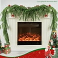 thumbnail image 6 of Guvpev 2Pcs Artificial Norfolk Pine Christmas Garlands - 9FT Realistic Green Faux Greenery Garland for Holiday, Mantel, Table Centerpiece, Window, Wall, Stairs, Indoor Outdoor Christmas Decortions, 6 of 7