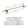 thumbnail image 6 of Amerock Davenport Champagne Bronze 24 inch (610mm) Towel Bar, 6 of 8