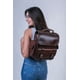 thumbnail image 4 of MOCHILA CAFÉ DE PIEL CON TAPA, 4 of 4