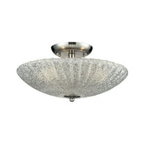 10271/3-Elk Home-Luminese - 3 Light Semi-Flush Mount in Traditional Style with Luxe/Glam and Art Deco inspirations - 8 Inches tall and 16 inches wide