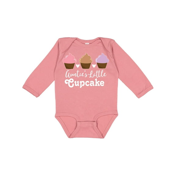 Inktastic Auntie Little Cupcake Niece Gift Girls Long Sleeve Baby Bodysuit