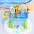 thumbnail image 6 of Taotique 4 in 1 Water Table for Toddlers 1-3, Summer Showers Splash Tower Outdoor Toys for Kids Ages 4-8 with Pump, 43Pcs Kitchen Play Sink Toys for Girl Boy Age 3+ (Blue), 6 of 8