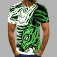 thumbnail image 1 of AURIGATE Men Short Sleeve O-Neck Printed Color Fashion Casual T-Shirt Tops Blouse, 1 of 4