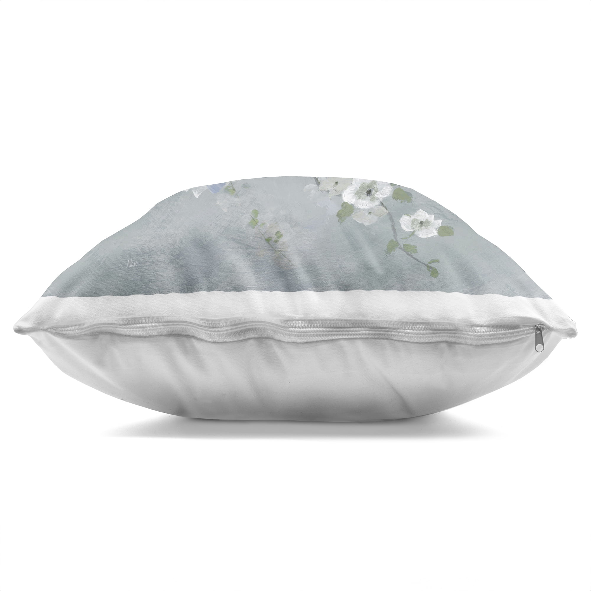 Stupell Industries Serene Birds on White Blooms Decorative Printed Throw Pillow, design by Nan, 18 x 7 x 18