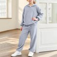 thumbnail image 7 of Enjoytime Girls Two Piece Set Long Sleeve Hooded Sweatshirt Pockets Sweatpants Outfits Fall Winter Soft Casual Sweatsuit Sets, 7 of 7