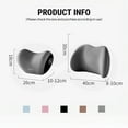 thumbnail image 2 of Memory Foam Car Headrest & Lumbar Support Set - Gray Ergonomic Neck Pillow & Back Cushion for Driving Comfort, Universal Seat Accessory, 2 of 13
