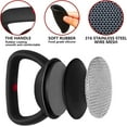 thumbnail image 3 of Cast Iron Scrubber Cleaner Brush: 316 Stainless Steel Chainmail Scrubber with Handle, Chain Mail Scrubber Cast Iron for Skillets, Pans,Griddles, Frying Pans, Cast Iron Cookware (Black), 3 of 8