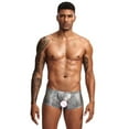 thumbnail image 3 of Aayomet Men Underwear Boxer Brief Men Underwear Boxer Shorts Modal Men Underwear Health Care Trunks Boxer Briefs,Silver XXL, 3 of 5