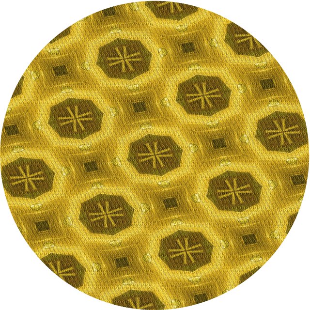 Ahgly Company Tapis Rond Lavable en Machine Intérieur Transitionnel Bisque Foncé Marron, 7 Pieds Rond