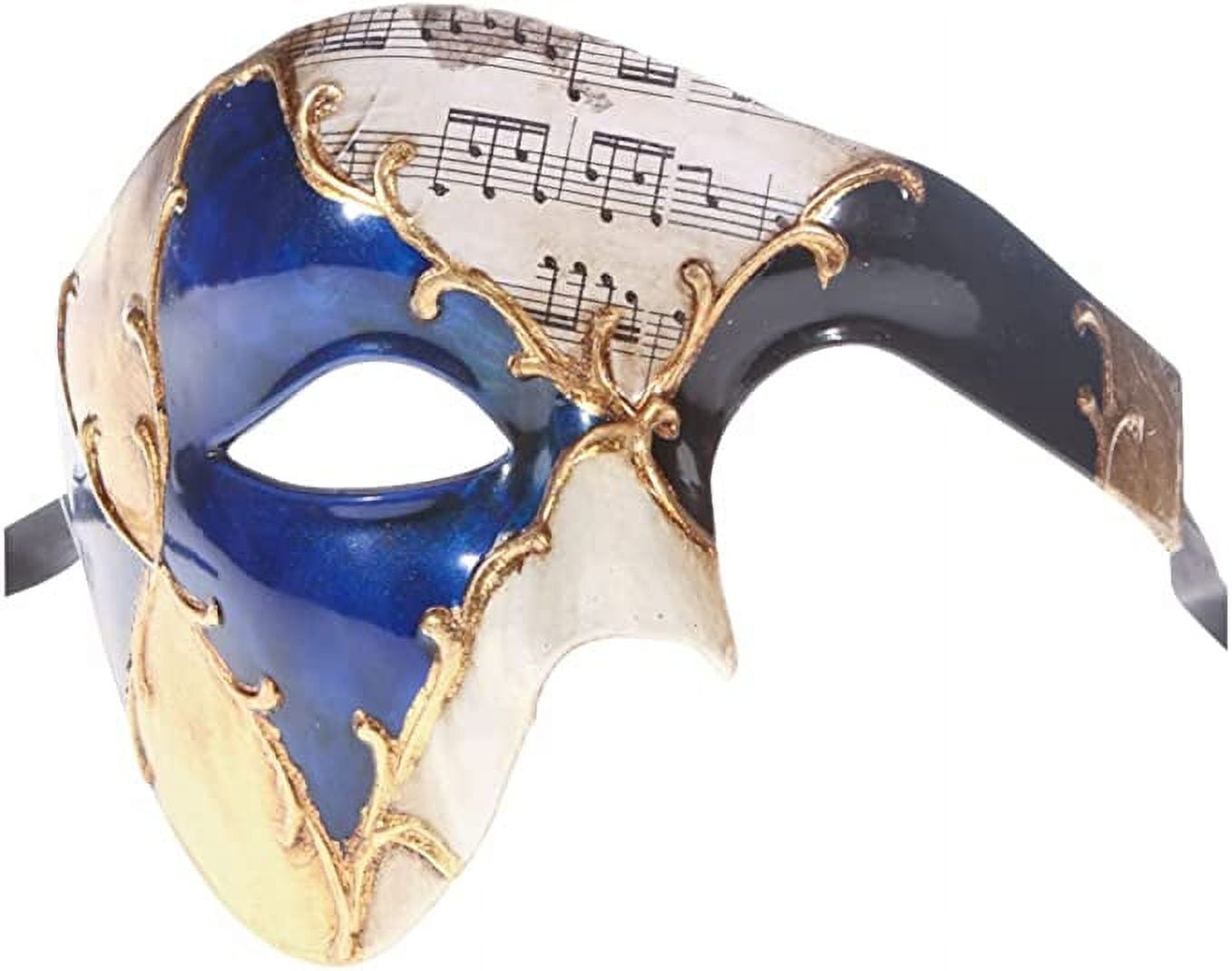 Venetian Phantom GOLD Checker Men Masquerade Ball Party Classic Full Face  Mask
