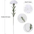 thumbnail image 4 of 16PCS White Carnations Artificial Flowers 14.8'' Fake Carnation Silk Flowers with Stem Faux Carnations Flowers for Home Table Centerpiece Wedding Decorations Floral Arrangements (Pure White), 4 of 7