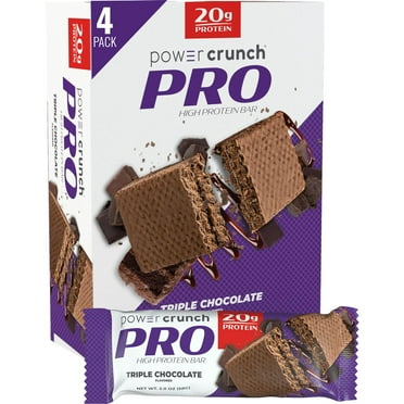 Power Crunch PRO Protein Wafer HYZ01 Bars, High Protein Snacks with Delicious Taste, Triple Chocolate, 2.0 Ounce (4 Count)