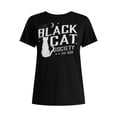 thumbnail image 4 of Halloween Women's Black Cat Society Graphic Tee from Way to Celebrate, Sizes S-XXXL, 4 of 4