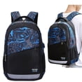 thumbnail image 3 of Mochila para hombre, mochila para estudiantes de secundaria, mochila para computadora, resistente al desgaste y con reducción de carga, luminosa, 3 of 4