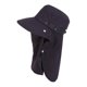 thumbnail image 5 of Sombrero para el sol con visera para la cara, para playa, verano, pesca, boonie Gris oscuro, 5 of 9
