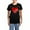 With Blue Strpe Pant, variant on CafePress - Heart Women's Dark Pajamas - Women's Short Sleeve Print T-Shirt and Pants Dark Cotton Pajama Set