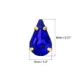 thumbnail image 2 of 20Pack Teardrop Sew on Rhinestone - 8x5mm Glass Teardrop Crystal Rhinestones in Gold Prong Setting (Sapphire Blue), 2 of 6