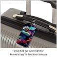 thumbnail image 3 of Square 2Pack PU Leather Chameleon Cruise Luggage Tag with Privacy Cover and Name ID Tag for Travel Handbags Backpacks Luggage Tags, 3 of 6
