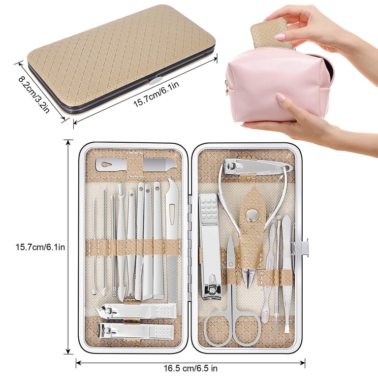 Huryfox 19-Piece Manicure Kit, Stainless Steel Nail Set photo 7