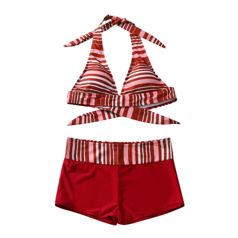 JDEFEG Bathing Suits for Women Retro Women's Fashion Summer Two
