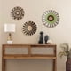 thumbnail image 3 of Xiao Hua Cesta de pared bohemia de mimbre y ratán con algas marinas, decoración de pared redonda ecológica para dormitorio, sala de estar, mesa, cocina y hogar (estilo N), 3 of 5