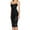Black, variant on Swuxness Women Sleeveless Formal Maxi Dresses, Women Maxi Evening Gown, Women's Elegant Solid Sequin Hugging Hips Fitted Waist Slit Formal Long Evening Gown Black, M