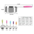 thumbnail image 4 of 5pcs/Set Measuring Cups, Stainless Steel Measuring Cups Kit Sugar Coffee Milk Kitchen Gadget Baking Tools for Measuring Dry and Liquid Ingredients, 4 of 8