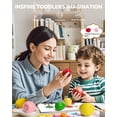 thumbnail image 2 of Lápices de huevo JUPITEARTH, 12 colores, para niños de 1 a 3 años, no tóxicos, 2 of 7