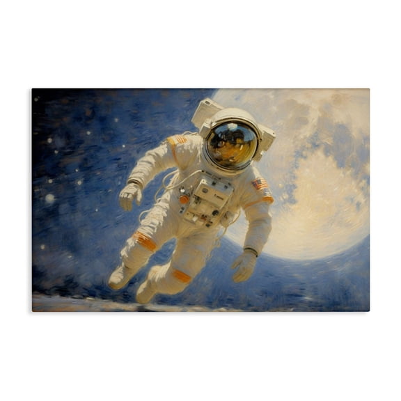 Astronaut in Vast Galaxy Canvas Wall Art, design by Angie Hawke