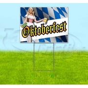 Oktoberfest (18 x 24) Yard Sign, Includes Metal Step Stake