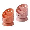 thumbnail image 3 of Juego de portalápices Yuyangstore soporte para brochas de maquillaje 3 ranuras Color naranja, 3 of 4