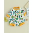 thumbnail image 3 of Suealasg Western Infant Newborn Boys Girls Romper 3M 6M 9M 12M 18M Baby Summer One Piece Clothes Short Sleeve Cactus Print Bodysuit, 3 of 8