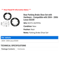 thumbnail image 2 of Rear Parking Brake Shoe Set with Hardware - Compatible with 2004 - 2006 ES330 2005, 2 of 2