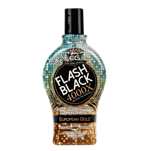 Loción bronceadora European Gold Flash Black 4000X 355ml