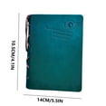 thumbnail image 2 of Vintage Leather Notebook, Travel Journal, 160 Pages, Durable Leather Cover, Compact Size 14x10.5cm, Perfect for Writing, Diary, and Note-taking, 2 of 7