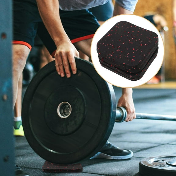 LABSERRON Treadmill Mat for Carpet Floors 4Pcs 1.6x3.9x3.9in Noise Reduction and Cushioning