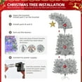 thumbnail image 4 of Ktaxon 6 FT Pre-lit Christmas Tree, Xmas Tree Hinged Branches with 300 RGB Lights and 900 Branch Tips, for Holiday Party Store Office Home, Silver, 4 of 9