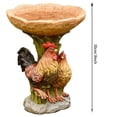 thumbnail image 2 of Gallo De Resina Y Baño Para Pájaros De Pollo, Decoración De Jardín, Estatua De Gallo, Comedero Para Pájaros Para Macizos De Flores, Terrazas Kearding HA036344-00, 2 of 6