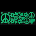 thumbnail image 2 of LiteMark Reflective Stickers Decals for Helmets, Bicycles, Strollers, Wheelchairs - Hippy Pack - Green, 2 of 2