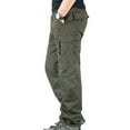 thumbnail image 4 of ibuvkizy Mens Cargo Pants with Multi Pockets Elastic Waist Straight Leg Casual Full Length Cargo Trousers,Sizes M-3XL, 4 of 4
