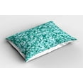 thumbnail image 2 of Ambesonne Geometric Pillow Sham 2 Pack, Triangle Mosaic Shape, 30"x20", Teal Green, 2 of 3