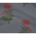 thumbnail image 4 of oneOone Cotton Flex Gray Fabric Floral Block Craft Projects Decor Fabric Printed By The Yard 40 Inch Wide, 4 of 4