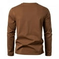 thumbnail image 4 of JTieacloth Mens Men’s Autumn Winter Fashion V Neck Solid Color Long Sleeve T Shirt, 4 of 4